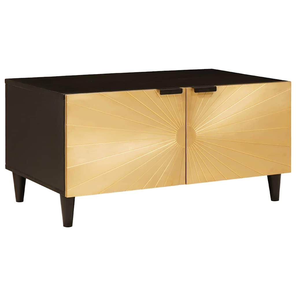 Coffee Table Black and Gold 80 x 50 x 40 cm